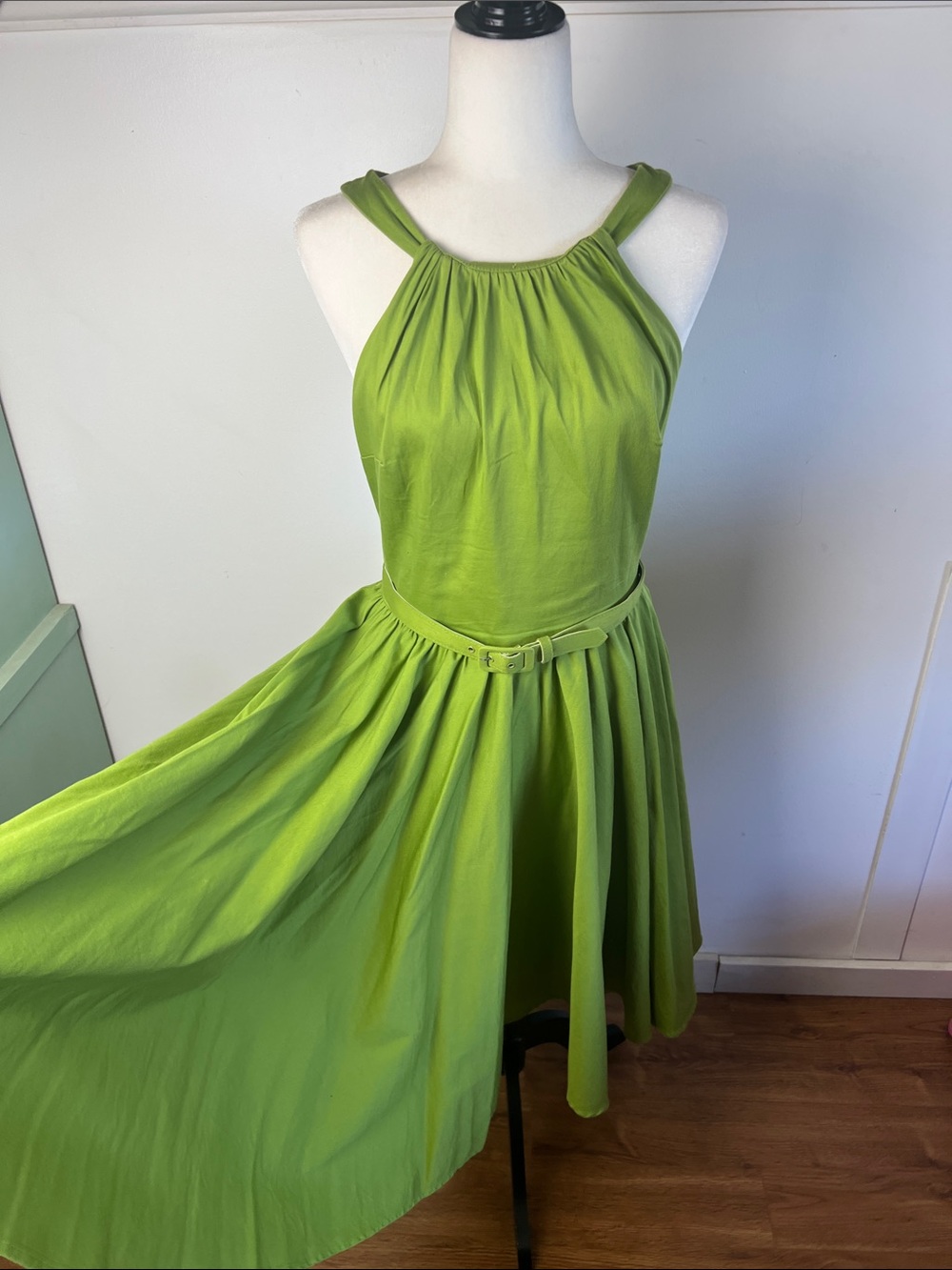 Pinup Couture Harley Dress Green with Belt